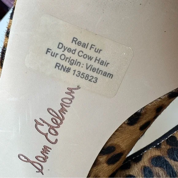 Sam Edelman Nori Flat size 6 Color Tan/Black Leopard Print NWOT - Picture 9 of 10